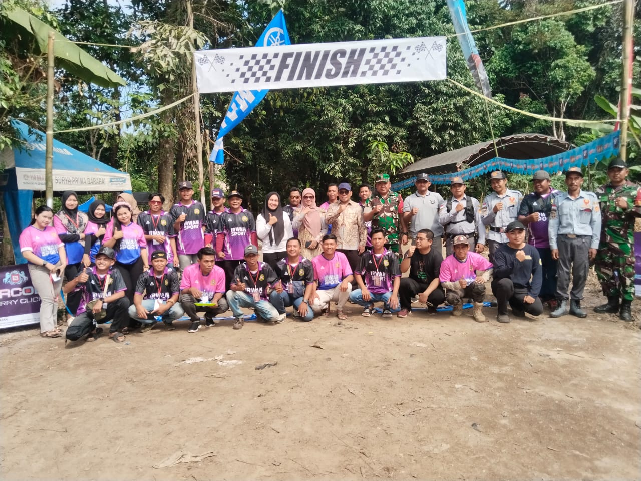 Koramil 1002-04/LAS Hadir Dukung Ajang Mini Cross Benua Enam