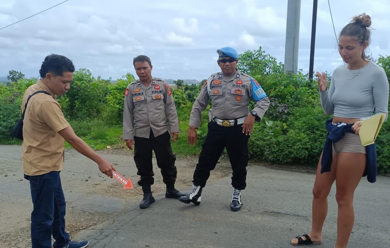 WNA Asal Hungaria Jadi Korban Curas Bersenjata Tajam di Jalur Sepi Desa Wakan, Lombok Timur