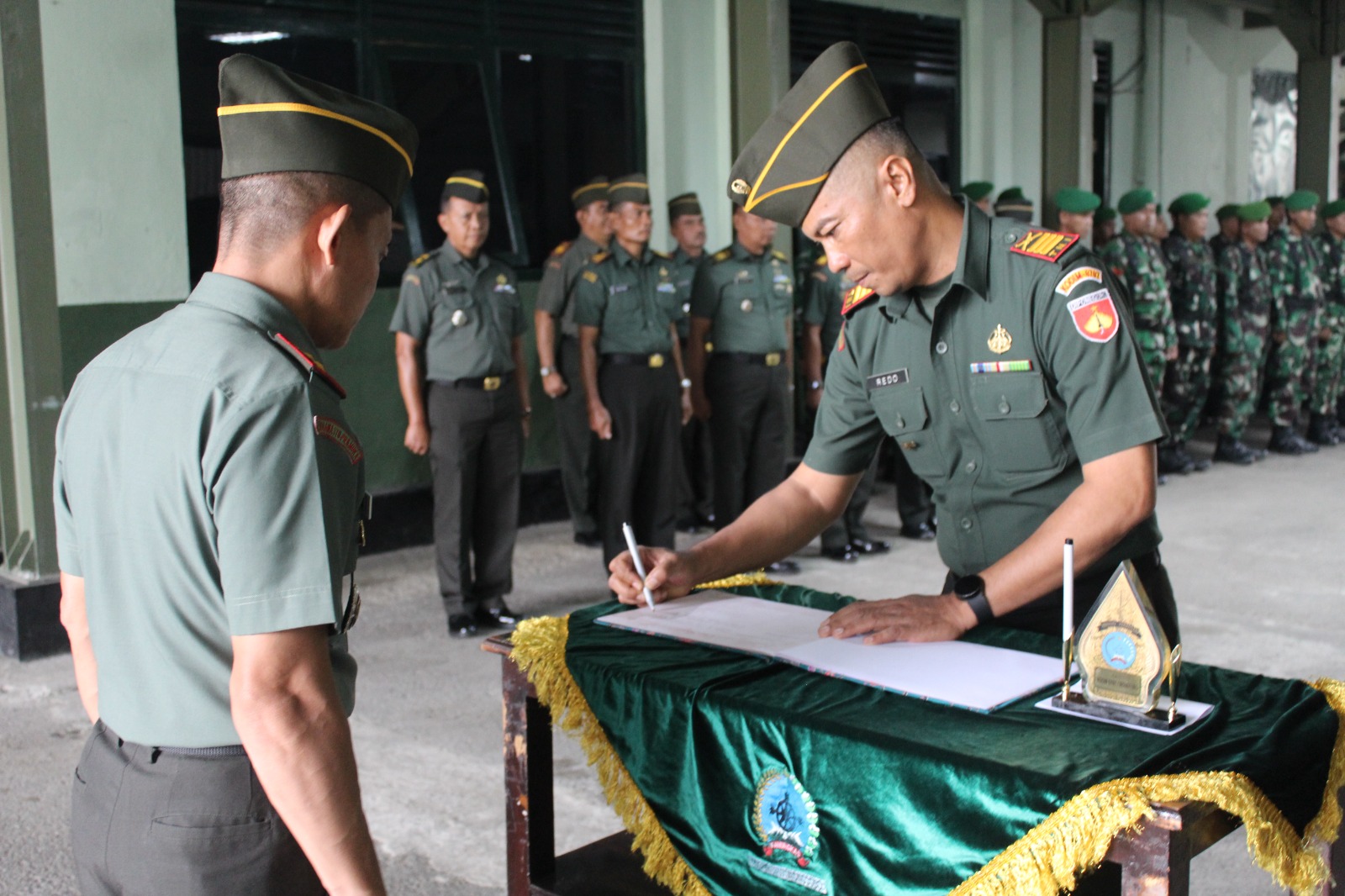 Dandim 0707/Wonosobo Sambut Kapten Inf Masraniansyah, Lepas Kapten Inf Redo Asmadi
