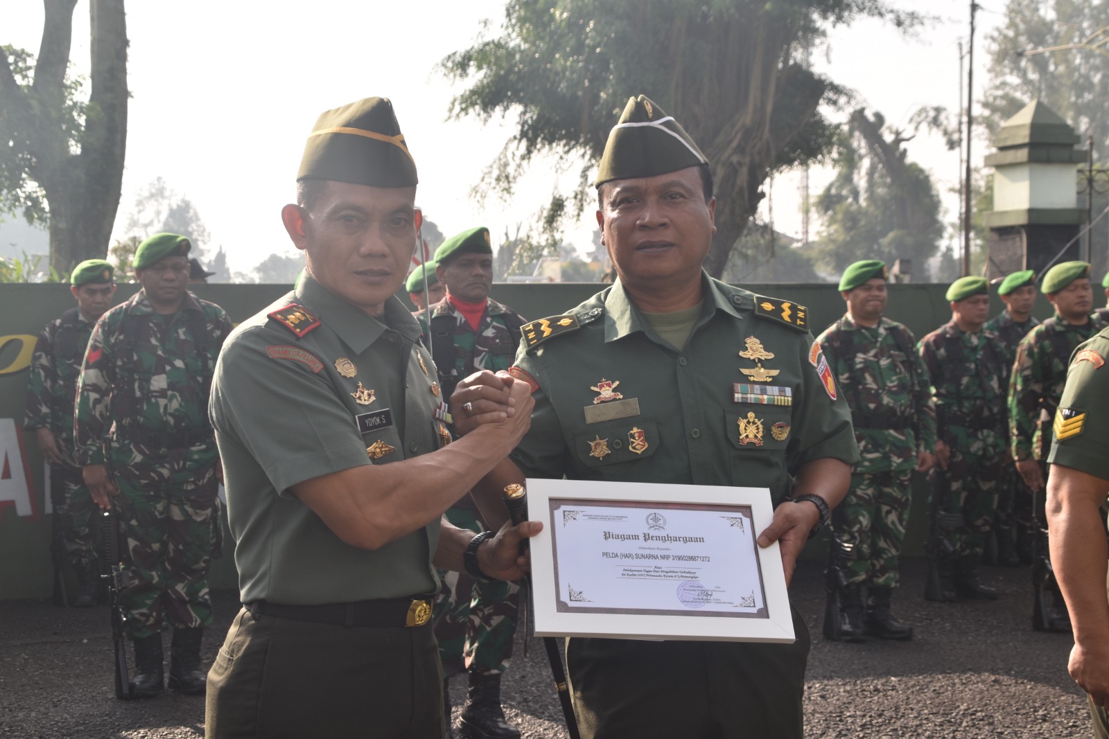 Dandim 0707/Wonosobo Sambut Kapten Inf Masraniansyah, Lepas Kapten Inf Redo Asmadi