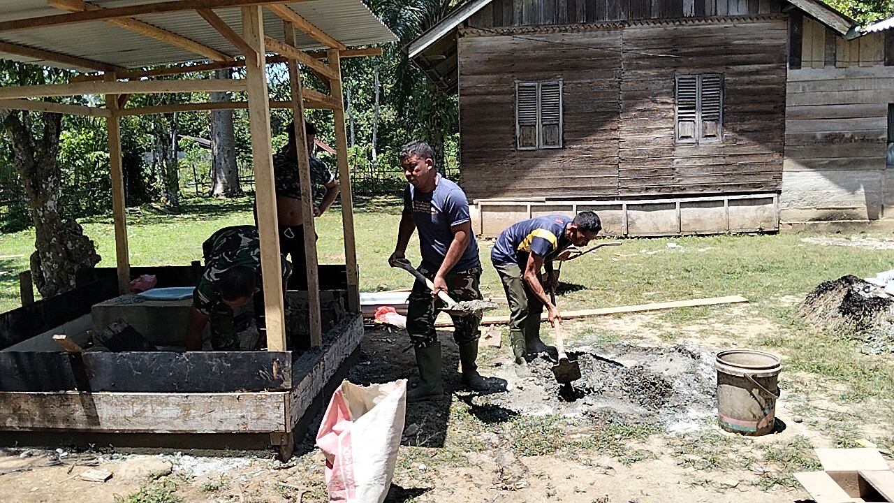 Stop Buang Air Besar Sembarangan, Satgas TMMD Reguler ke-127 Kodim 0105/Abar Bangunkan Warga Jambanisasi