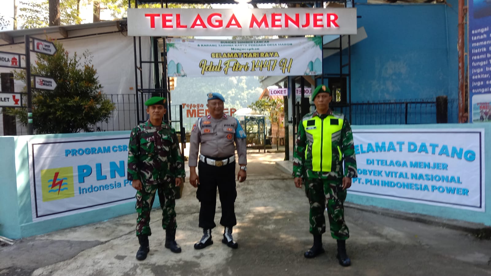 Jaga Kondusivitas Lebaran, Personel Kodim Wonosobo Siaga di Sejumlah Pos Pengamanan