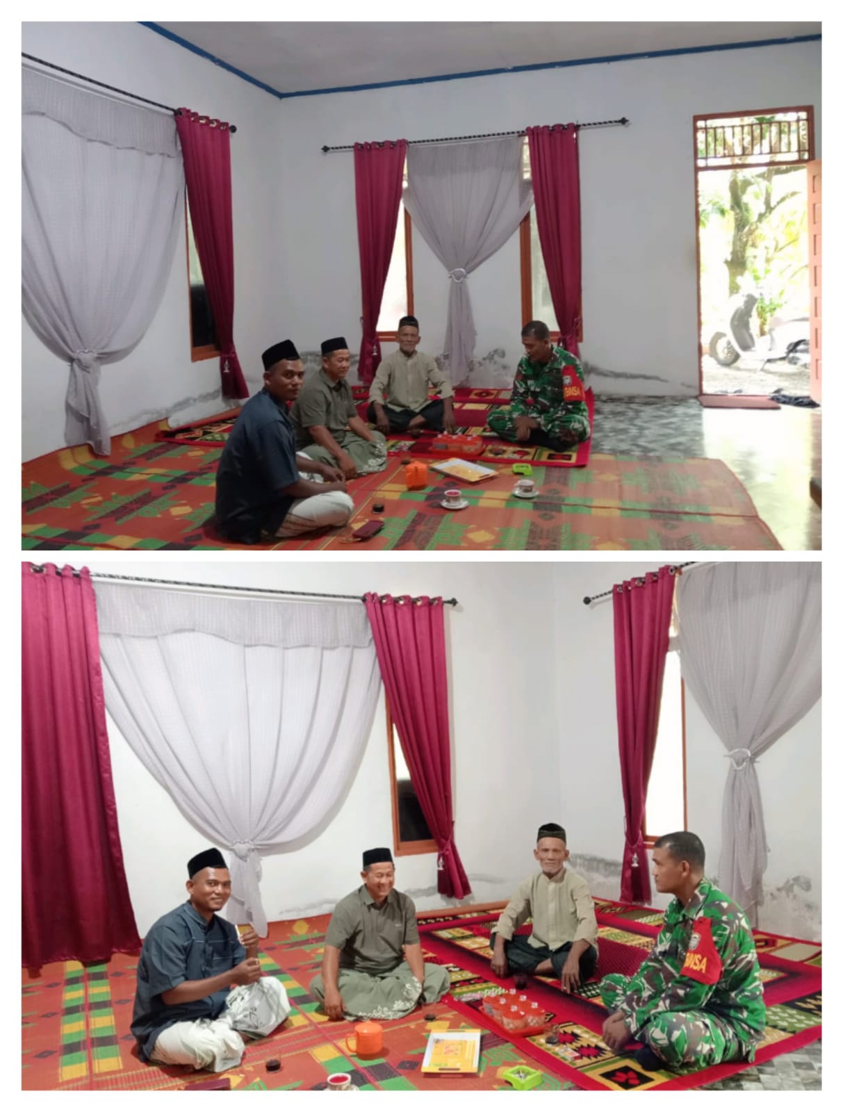 Jalin Silaturahmi di Hari Idul Fitri, Babinsa Komsos Bersama Warga