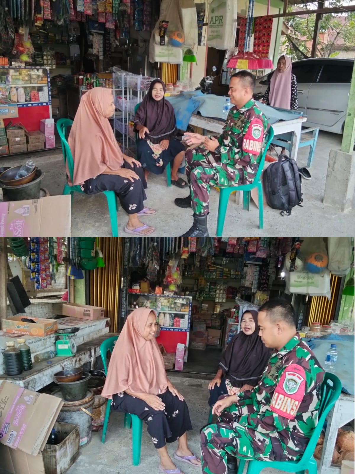 Babinsa Koramil 08/Arongan Lambalek Kodim 0105/Aceh Barat Laksanakan Komsos Bersama Warga Desa Gunung Pul