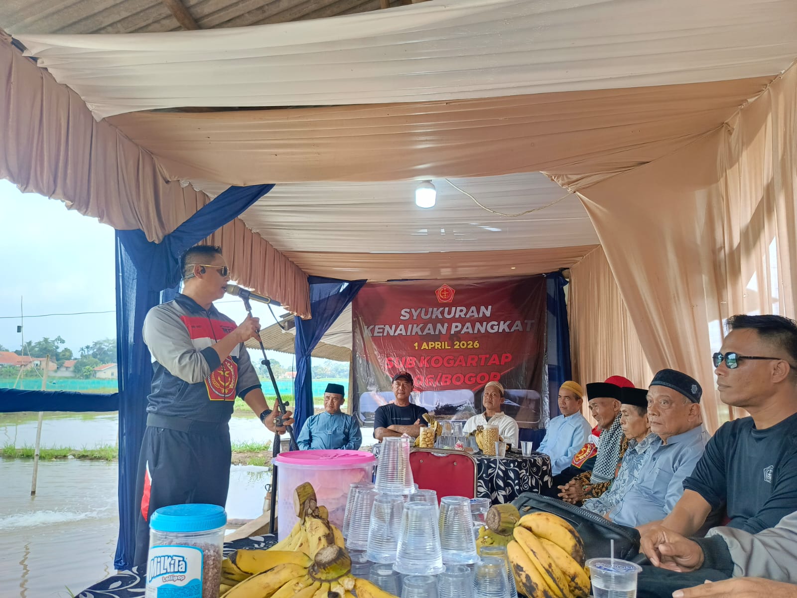 Syukuran Kenaikan pangkat 1 April 2026 Sub Kogartap 0606/Bogor kali ini di lokasi Kolam Pancing