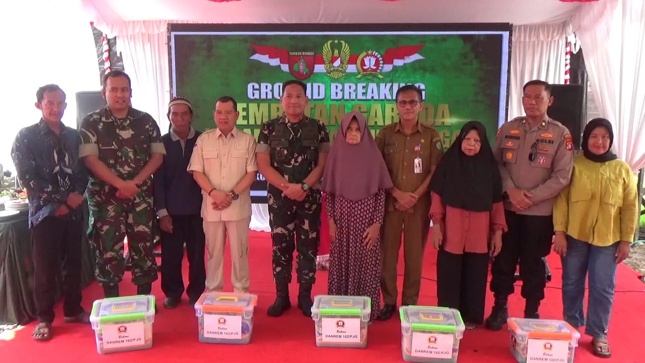 Dandim 1015/Sampit Menghadiri Kegiatan Ground Breaking Pembangunan Jembatan Perintis Garuda