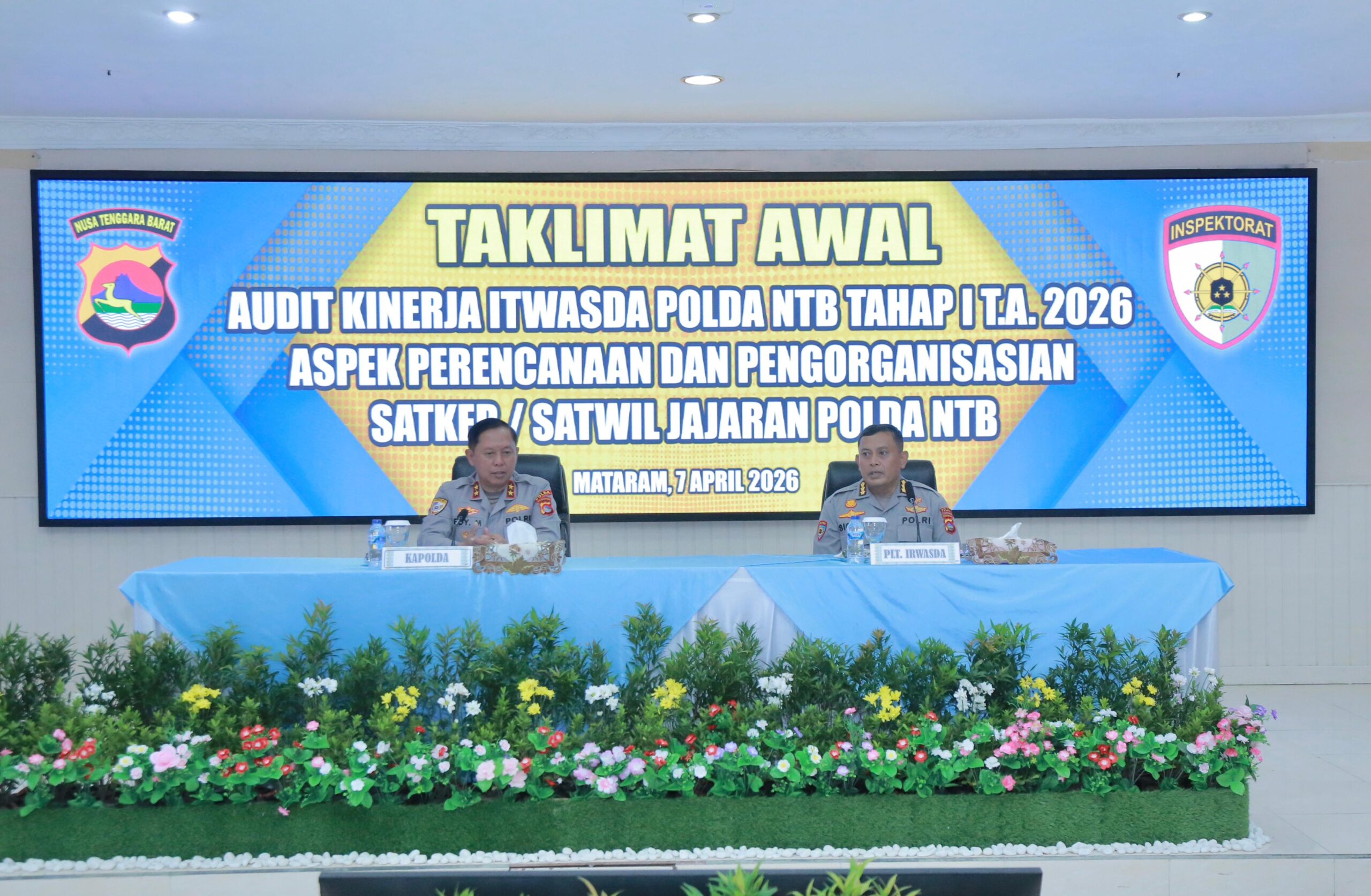 Kapolda NTB Buka Taklimat Awal Audit Kinerja Itwasda 2026, Tekankan Evaluasi untuk Perbaikan Organisasi