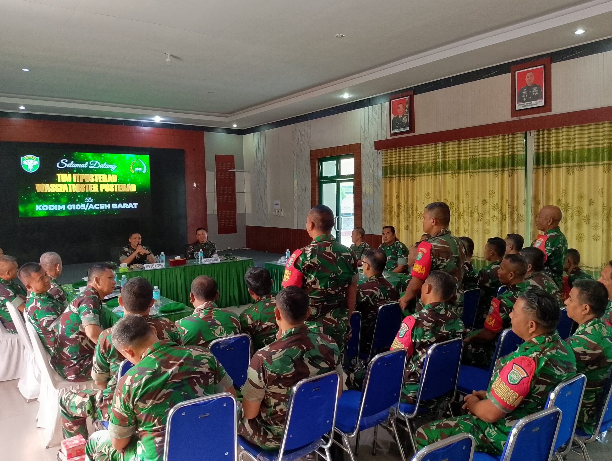 Tim Itpusterad Wasgiatnister di Kodim 0105/Abar: Babinsa Garda Terdepan Sukseskan Program Pemerintah