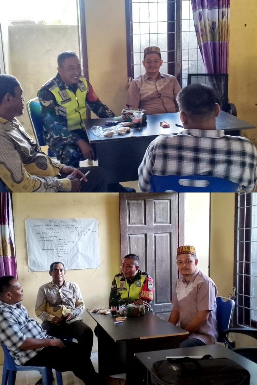 Pererat Sinergitas, Serda Ilham Laksanakan Komsos Bersama Aparatur Desa Rambong