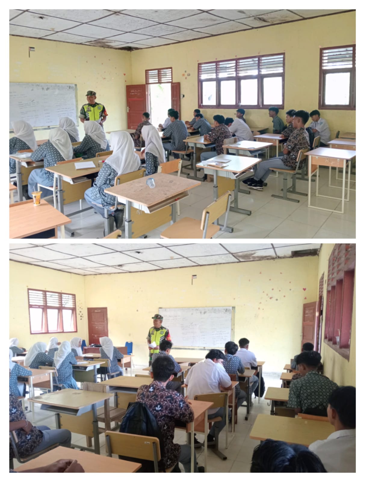 Babinsa Sosialisasikan Penerimaan TNI AD kepada Pelajar di Panton Reu