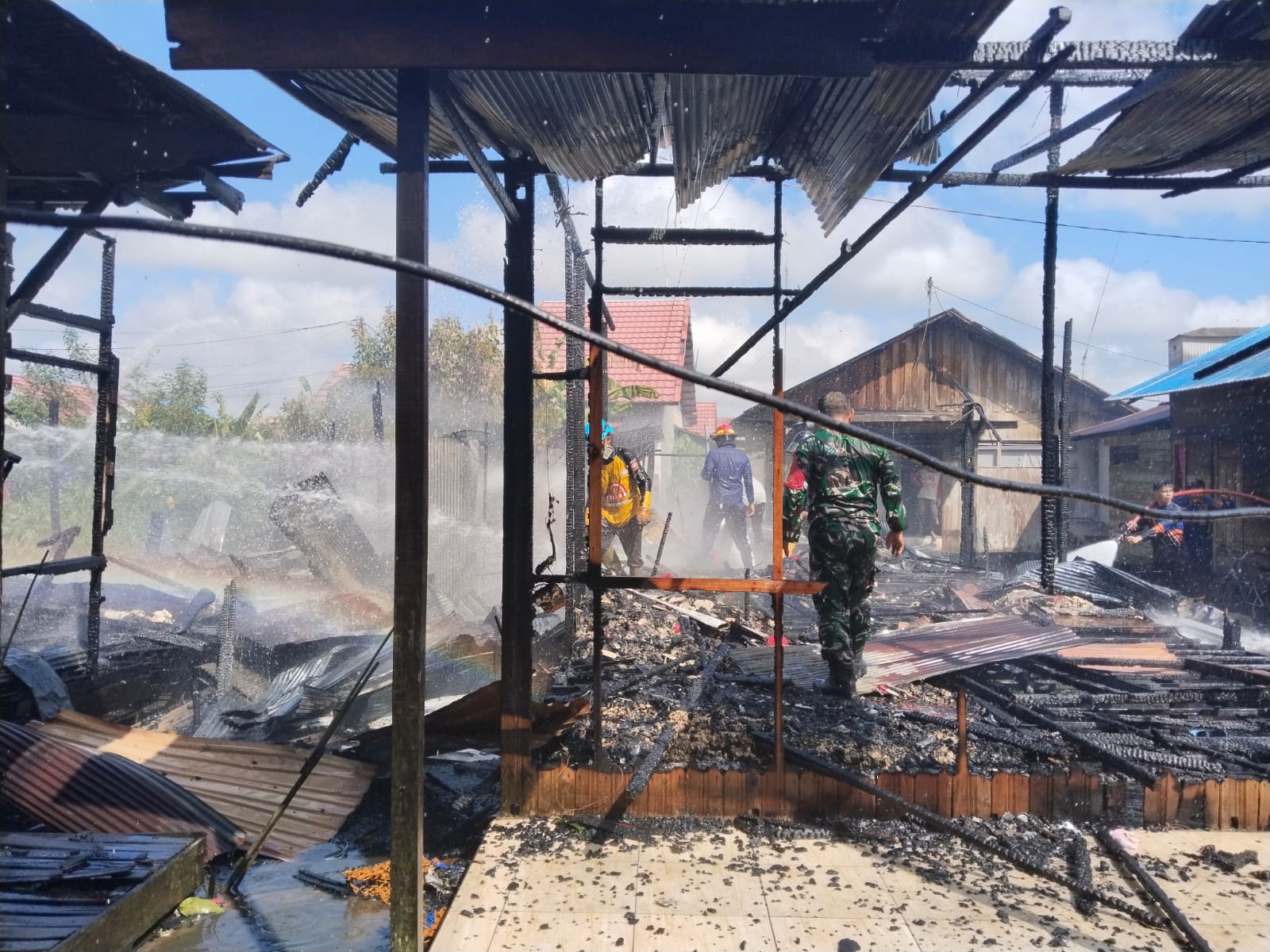 Kebakaran di Banua Jingah, Dua Rumah Terbakar 100 Persen