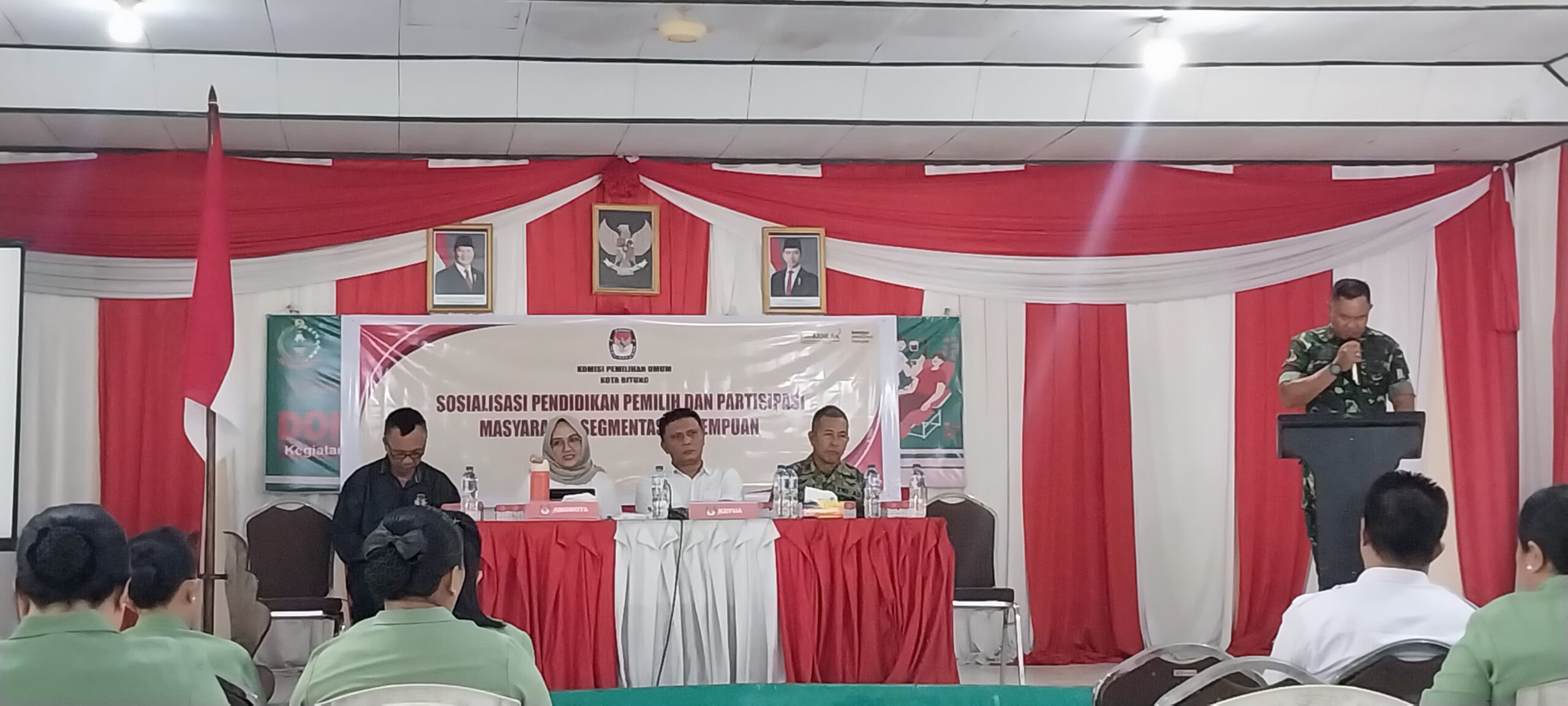 Tingkatkan Pemahaman Hak Pilih Kaum Perempuan, Persit Kodim 1310/Bitung Terima Sosialisasi Pendidikan Pemilih dari KPU Bitung