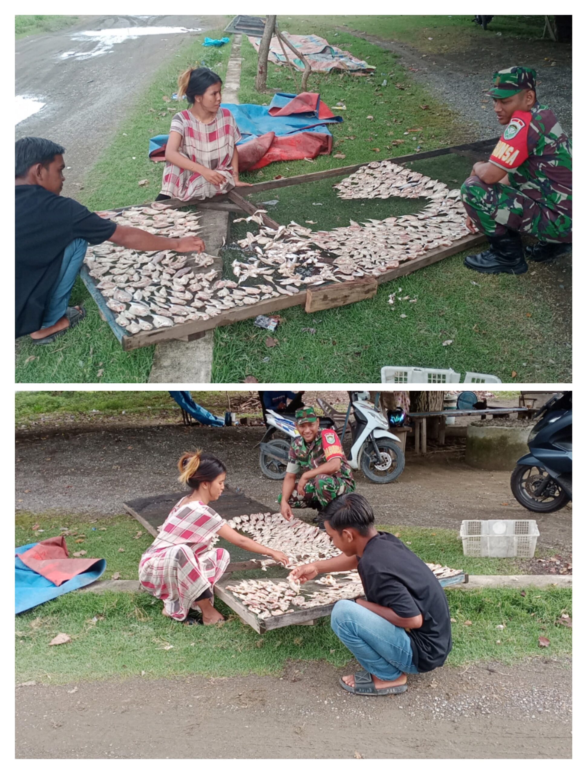Jaga Kualitas Hasil Laut, Babinsa Koramil 07/Johan Pahlawan Komsos Sambil Edukasi Warga Padang Seurahet