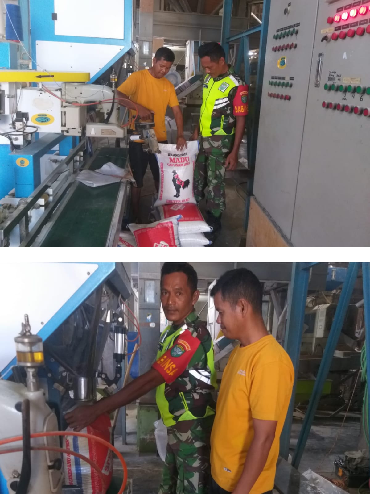 Babinsa Koramil 03 Kaway XVI Turun ke Lapangan, Pantai Stok Beras di Kecamatan Kaway XVI