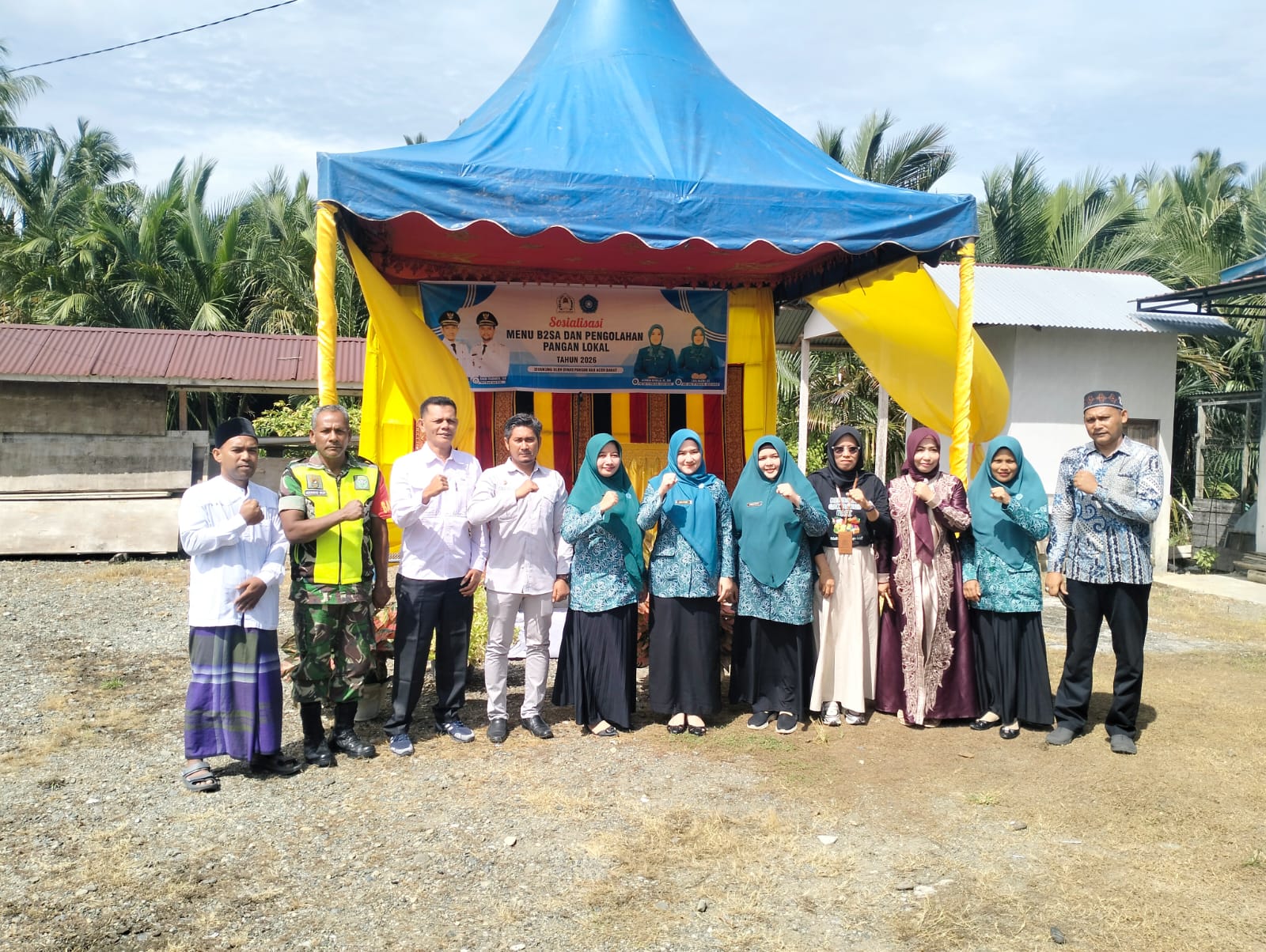Babinsa M. Nasir Hadiri Sosialisasi Menu B2SA dan Pengolahan Pangan Lokal di Gampong Ladang Samatiga