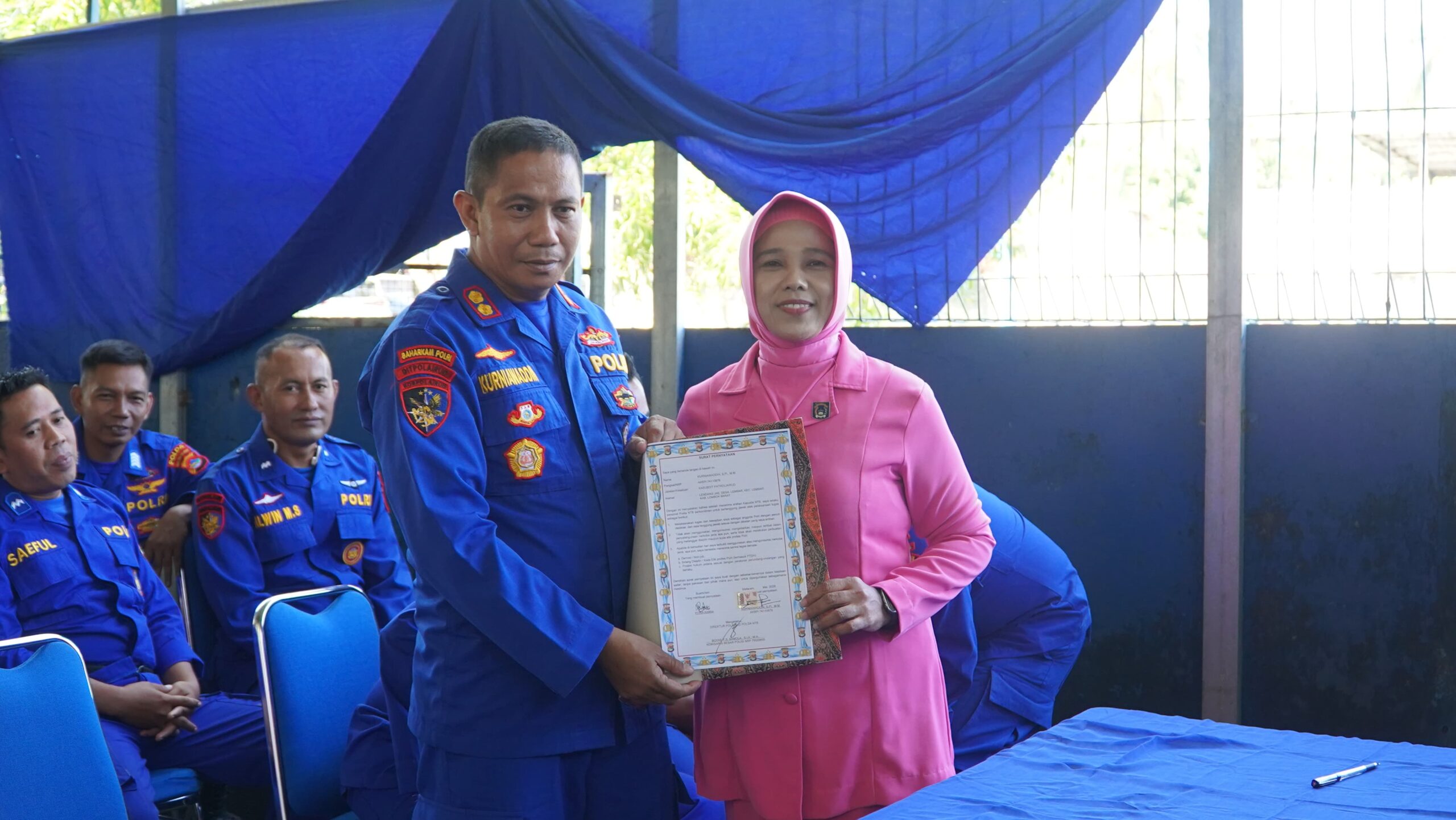 Perkuat Integritas Personel, Ditpolairud Polda NTB Gelar Penandatanganan Komitmen Anti Narkoba
