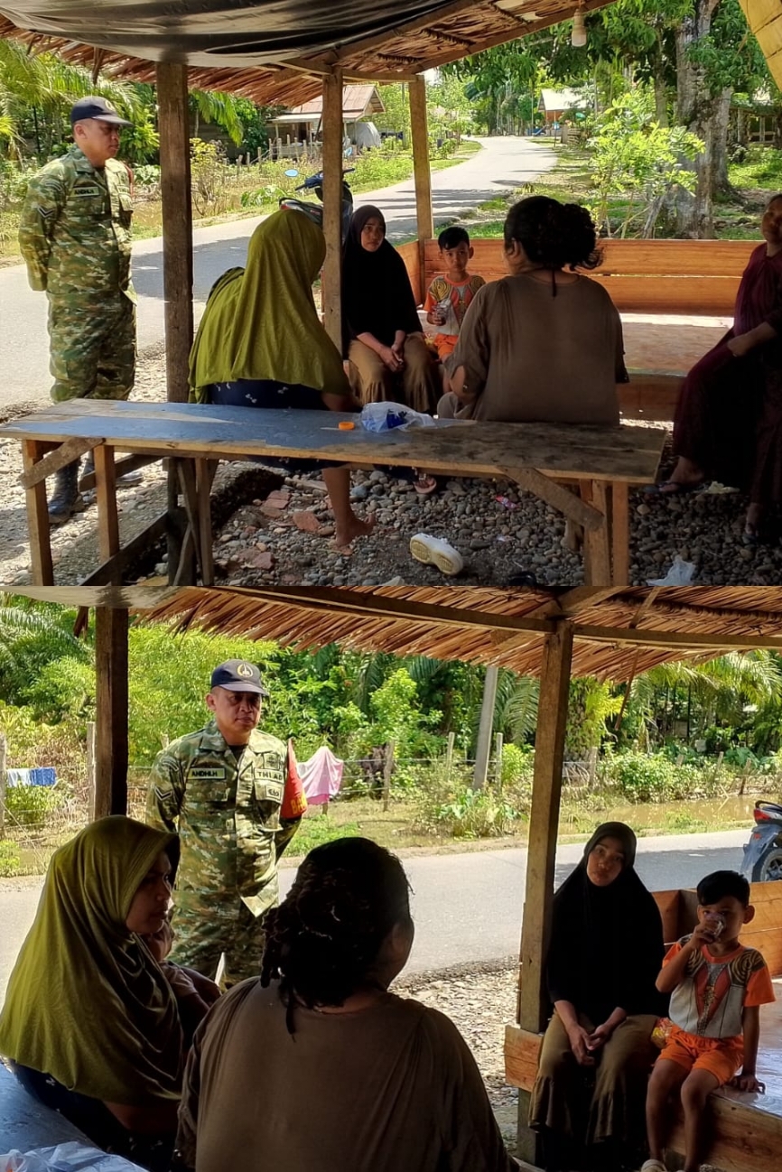 Serda Andhi Laksanakan Komsos Bersama Warga Desa Alue Meuganda