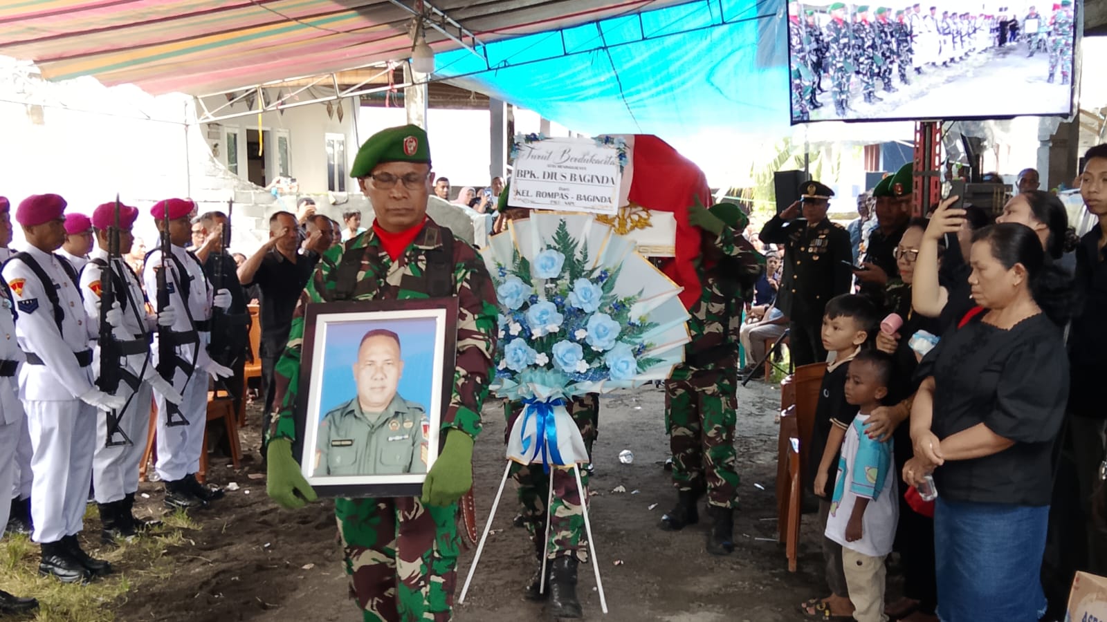 Wujud Penghormatan Atas Pengabdian, Kodim 1310/Bitung Gelar Upacara Persemayaman dan Pemakaman Secara Militer Kepada Purnawirawan TNI
