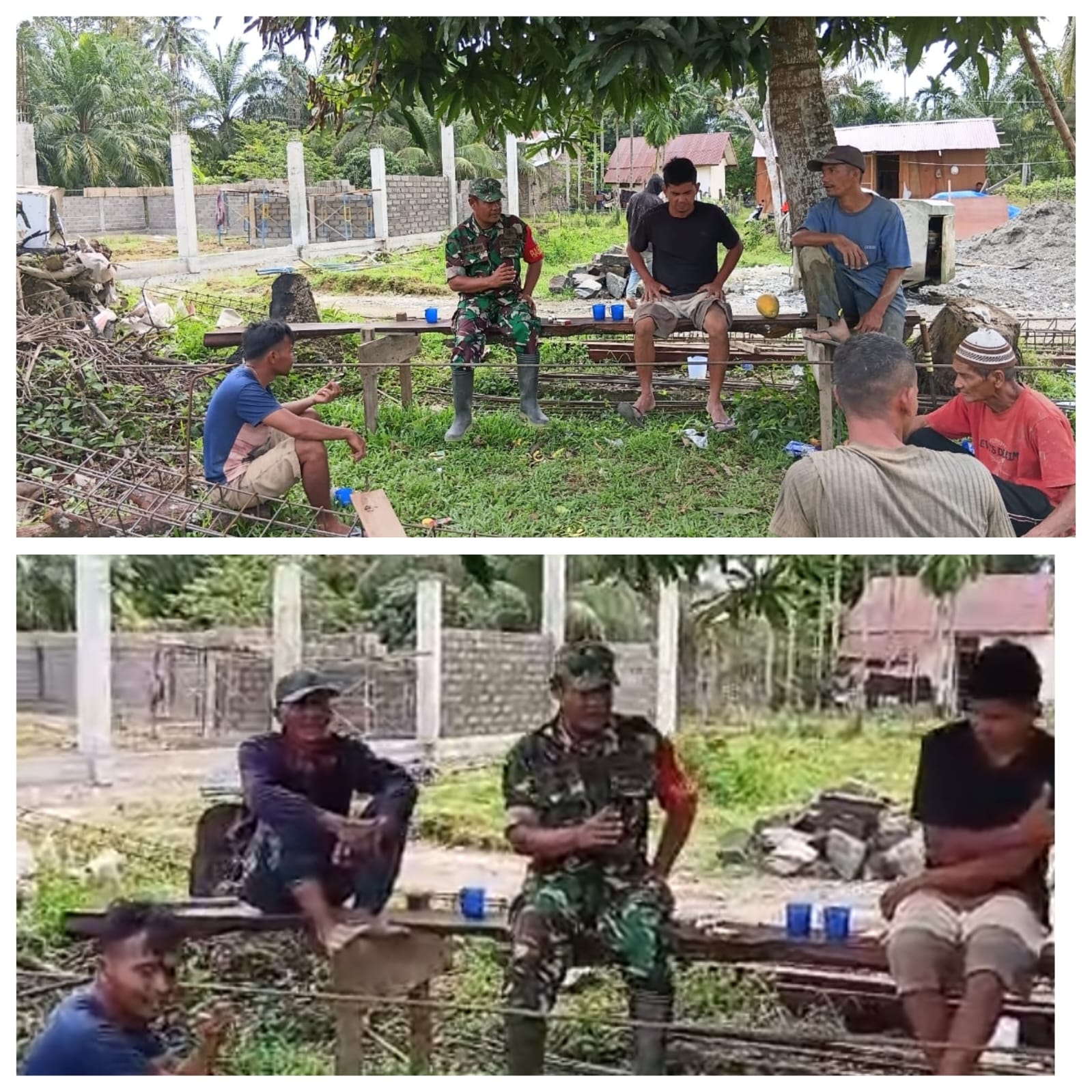 Mewujudkan Keakraban, Babinsa Komsos Dengan Warna