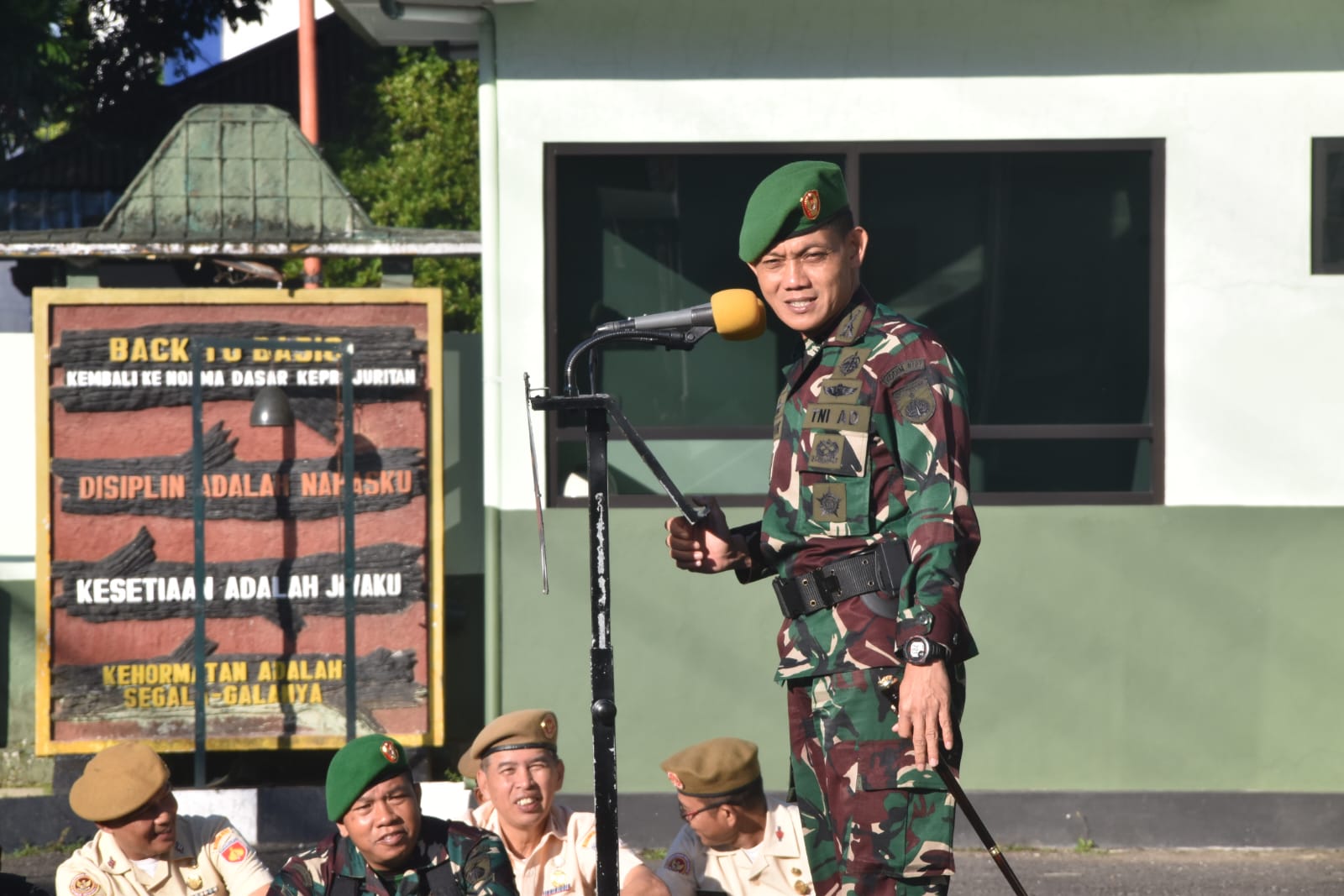 Dandim 0707/Wonosobo Letkol Inf Yoyok Sunyitno Berikan Santiaji Lewat Jam Komandan: Selalu Bersyukur dan Jaga Kesehatan