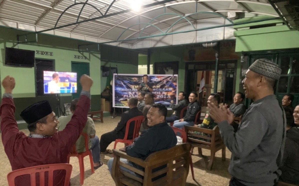 Kodim Wonogiri Dan Jajaran Koramil Menggelar Nobar Kebangsaan Piala Dunia
