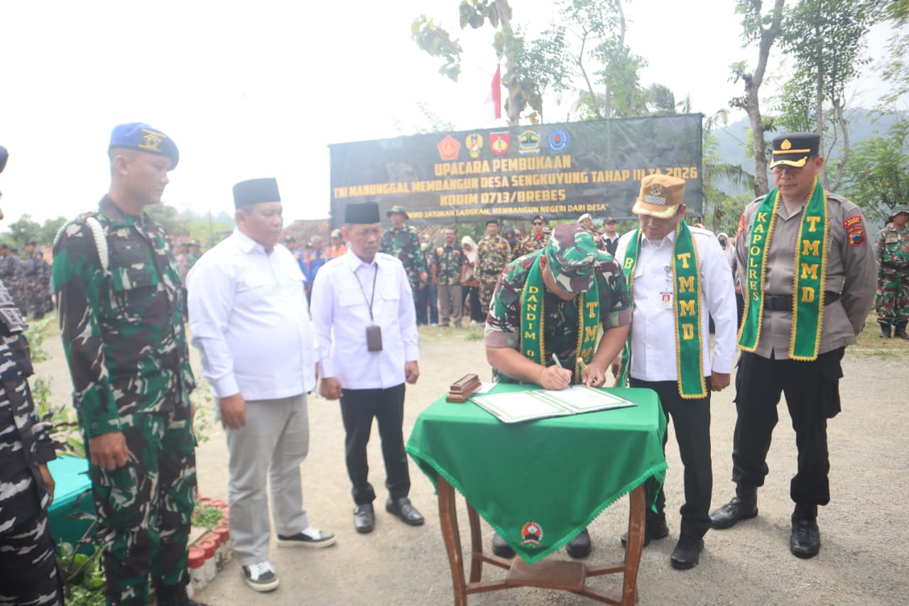 TMMD Sengkuyung Tahap III Kodim Brebes, Buka Akses Dan Bangun Infrastruktur di Desa Telaga