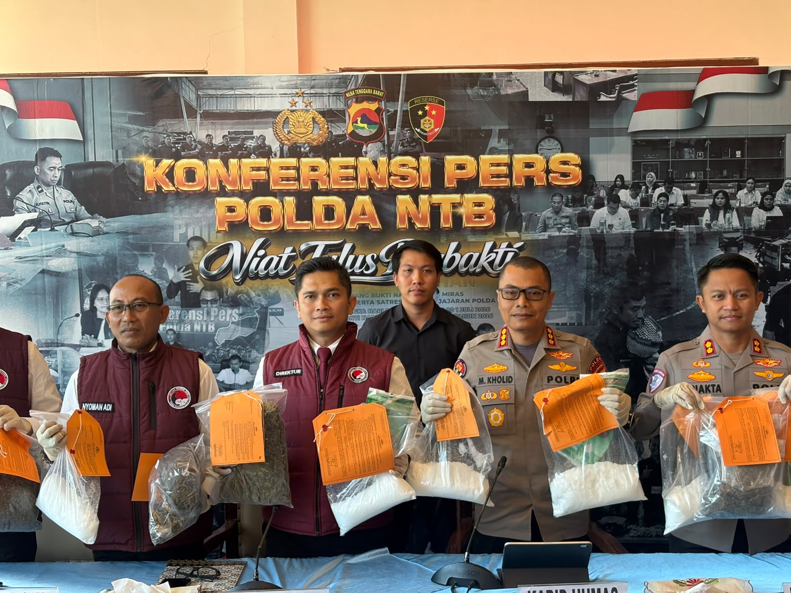 Polda NTB Bongkar 61 Kasus Narkoba dalam Sebulan, Sita 8,3 Kg Sabu dan Amankan 86 Tersangka