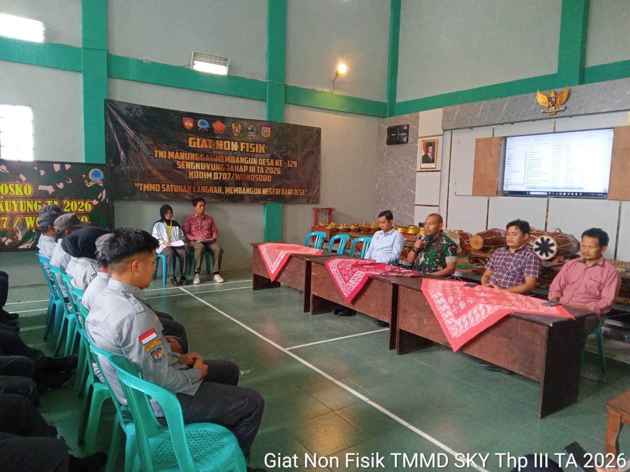 Tingkatkan Kesadaran Masyarakat, TMMD Sengkuyung Tahap III Desa Krinjing Gelar Kegiatan Non Fisik Selama Tiga Hari