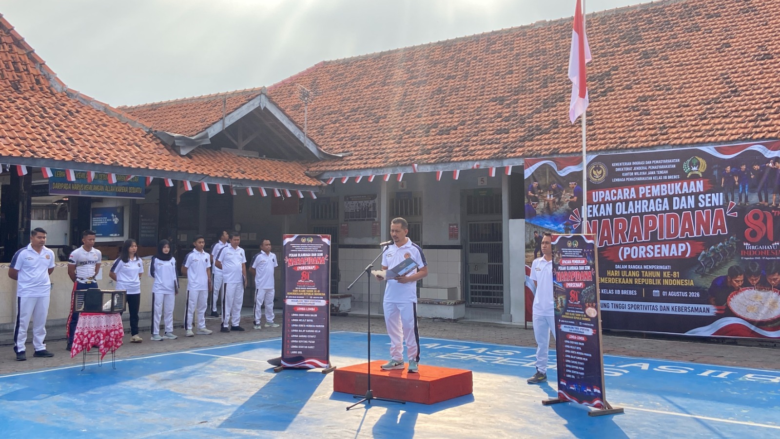 Pembukaan PORSENAP 2026 Semarak HUT Ke-81 RI, Lapas Brebes Bangun Sportivitas dan Karakter Warga Binaan
