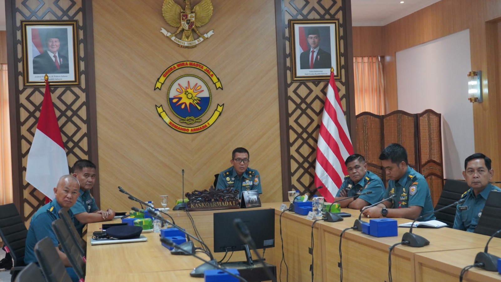 KOARMADA I IKUTI TAKLIMAT AWAL AUDIT KETAATAN DAN AUDIT ITJEN TNI PERIODE III TA 2026 SECARA VICON