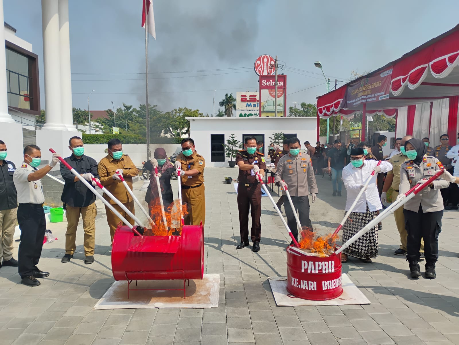 Hadir di Pemusnahan Barang Bukti, Kalapas Brebes Perkuat Kolaborasi Antar Penegak Hukum