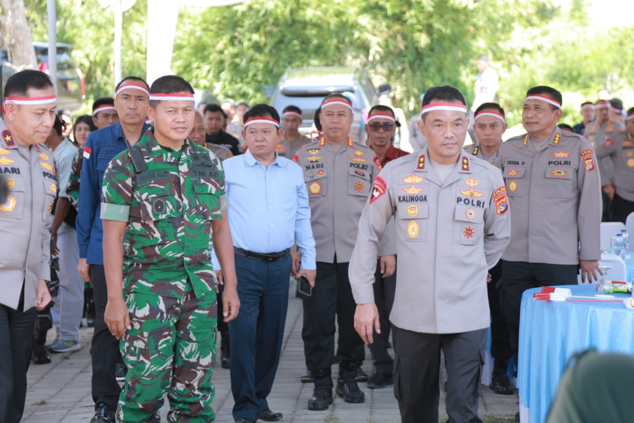 Dari Taman Kota Giung Siu Mataram, Kapolda NTB Ikuti Peresmian Jembatan Merah Putih