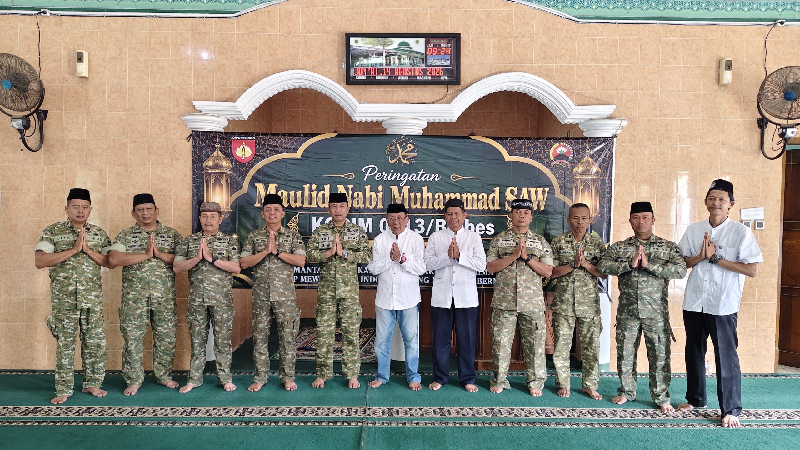Peringatan Maulid Nabi Muhammad SAW, Kodim 0713/Brebes Tekadkan Semangat Bersama Rakyat