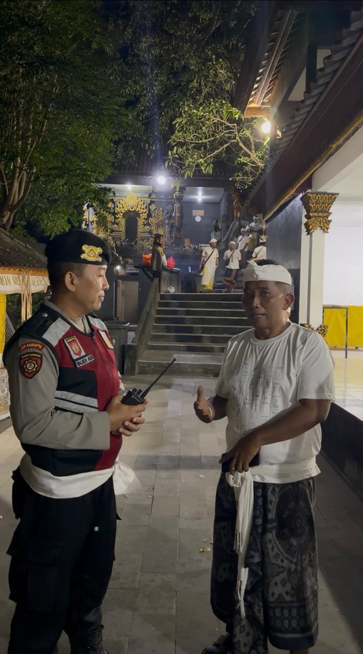 Patroli Subdit Gasum Dit Samapta Polda NTB Amankan Kegiatan Persembahyangan Umat Hindu