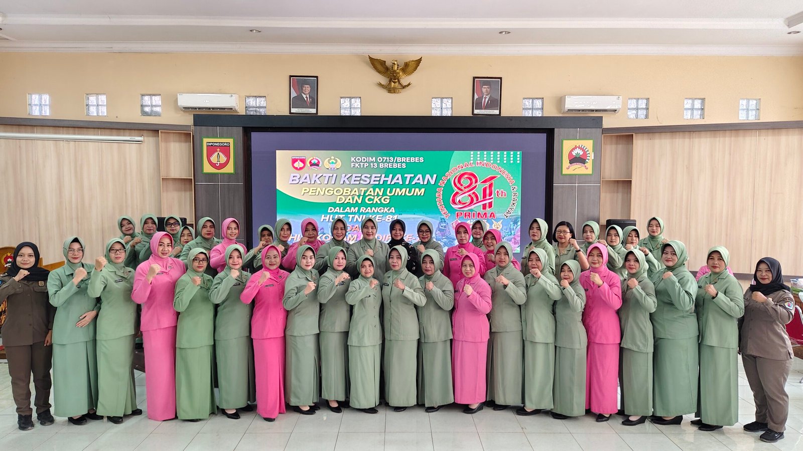 Jelang HUT TNI Ke-81 dan Kodam IV Ke-76, Kodim 0713/Brebes Gelar Bakti Kesehatan Donor Darah Dan CKG