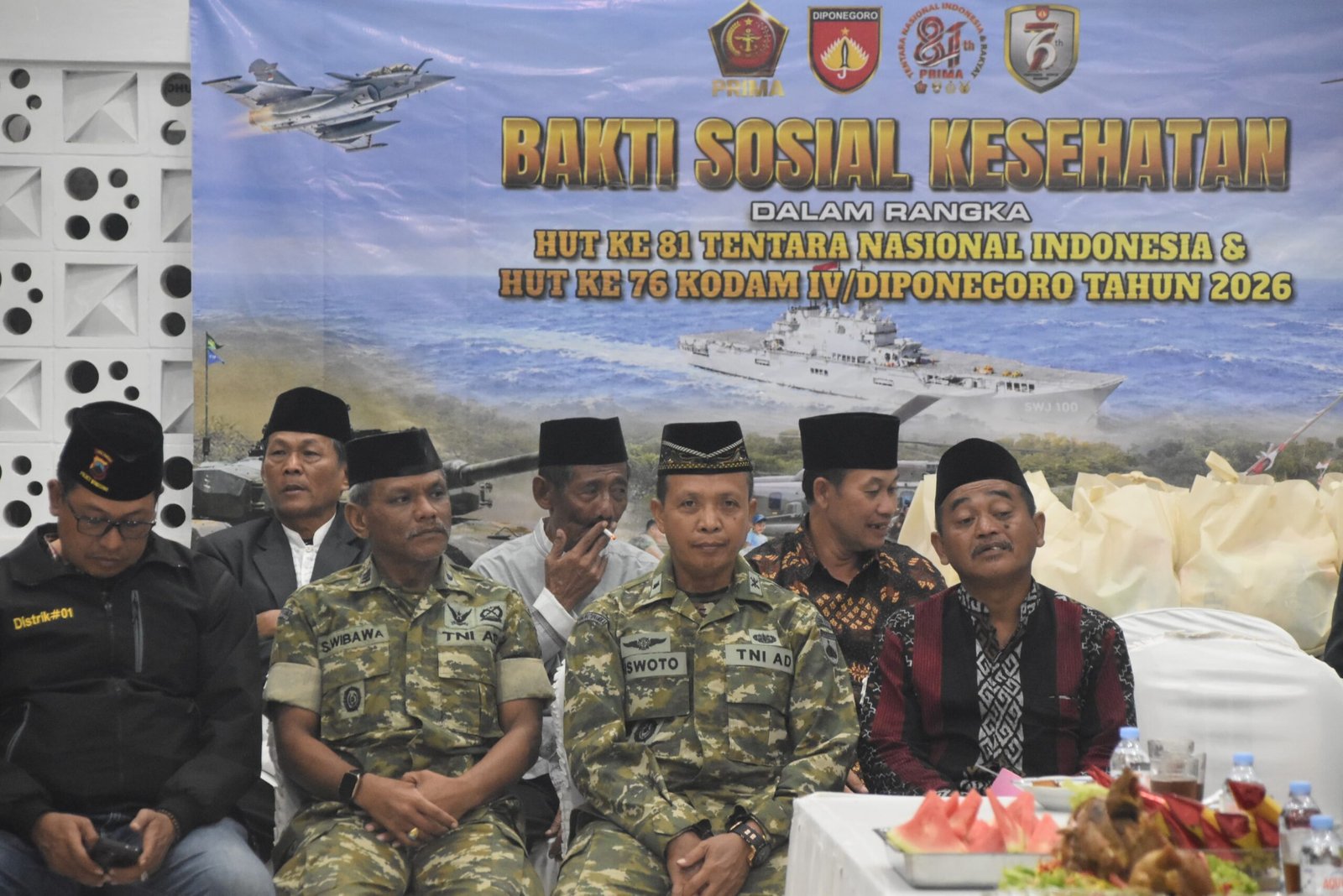 Jelang HUT ke-81 TNI dan HUT ke 76 Kodam IV /Dip, Kodim 0707/ Wonosobo Gelar Baksos Sunatan Massal untuk 14 Anak